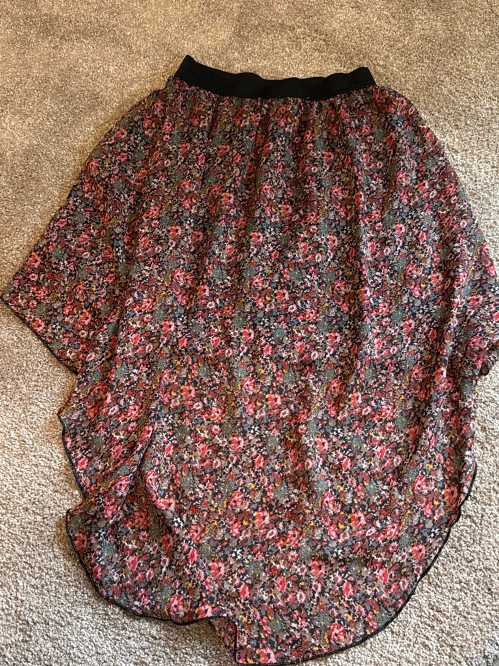 Floral High-Low Maxi Skirt - Picture 3 of 4